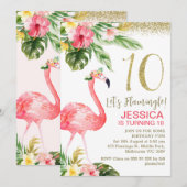 Meisjes Tropische Foraal Laten we Flamingle 10e ve Kaart (Voorkant / Achterkant)