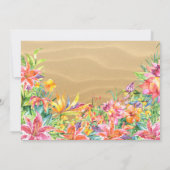 Meisjes Tropische Luau Foto Verjaardagsfeest Kaart (Achterkant)