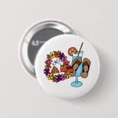 Meisjes Tropische Teenslippers drie Ronde Button 5,7 Cm (Voorkant /achterkant)