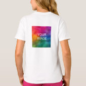 Meisjes TShirts voor- en achterontwerp Foto toevoe (Achterkant)