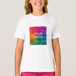 Meisjes TShirts voor- en achterontwerp Foto toevoe