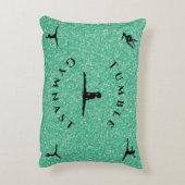 Meisjes Tumble Gymnast Gymnastics Pillow Accent Kussen (Achterkant (Verticaal))