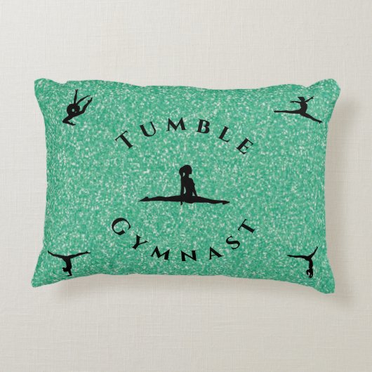 Meisjes Tumble Gymnast Gymnastics Pillow Accent Kussen (Achterkant)