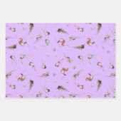 Meisjes Turnen Cupcakes Patroon Roze Paarse Blauw Inpakpapier Vel (Voorkant 2)