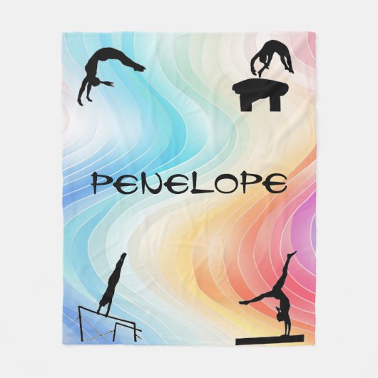 Meisjes Turnen Evenementen Glanzende Deken (Voorkant)