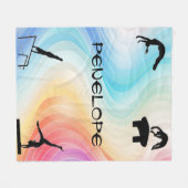 Meisjes Turnen Evenementen Glanzende Deken (Voorkant (Horizontaal))