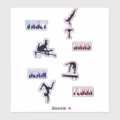 Meisjes Turnen Evenementen Stickers voor Meisjes (Vel)