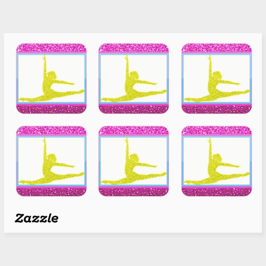 Meisjes Turnen Glitter Stickers (Vel)