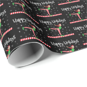 Meisjes Turnen Kerst Elf Cadeaupapier