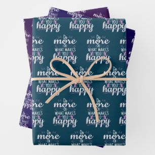 Meisjes Turnen - Motiverende Gelukkige Quote Inpakpapier Vel