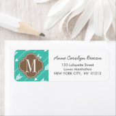 Meisjes Turquoise & brown Tribal Arrows Custom Etiket (Insitu)