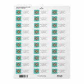 Meisjes Turquoise & brown Tribal Arrows Custom Etiket (Full Sheet)