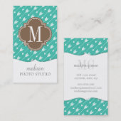 Meisjes Turquoise & brown Tribal Arrows Custom Visitekaartje (Voorkant / Achterkant)