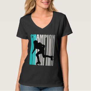 Meisjes Turquoise Roller Skaatskampioen Roller Ska T-shirt