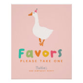 Meisjes Twee Gekke Gans 2e Verjaardag Favorieten Perfect Poster (Voorkant)