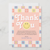 Meisjes Twee Groovy Boho 2e verjaardag Bedankkaart (Voorkant)