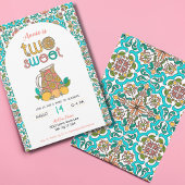 Meisjes twee zoete limonade picknick verjaardag kaart