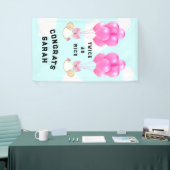 Meisjes tweeling baby shower spandoek (Beurs)