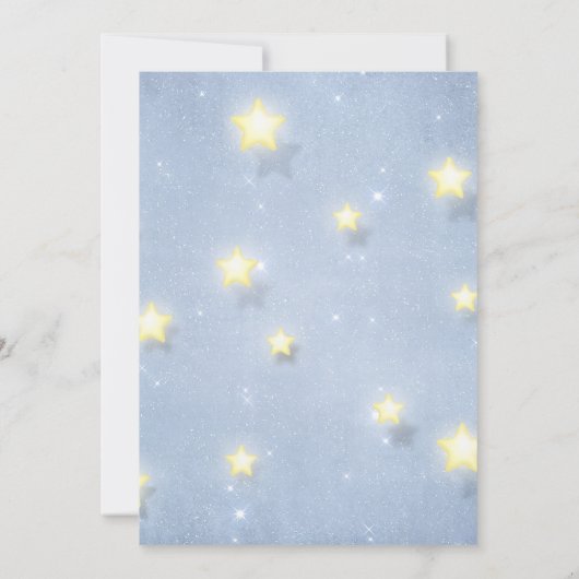 Meisjes Twinkle Twinkle Little Star Baby shower Kaart (Achterkant)