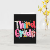 Meisjes uit de derde klas terug naar school preppy kaart (Gele Bloem)