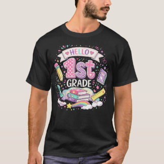 Meisjes uit de eerste klas terug naar school Schat T-shirt