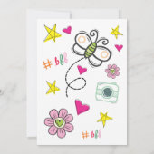 Meisjes uit de slaapstand/uitnodiging van de dag v kaart (Achterkant)