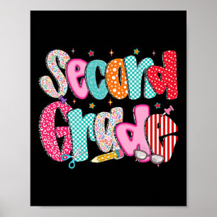 Meisjes uit de tweede klas gaan terug naar school poster