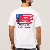 MEISJES UIT DE VS ZIJN ALS Basic T-shirt met donke (Achterkant)