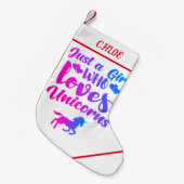MEISJES / UNICORN CHRISTMAS STOCKING KLEINE KERSTSOK (Voorkant (Hangend))