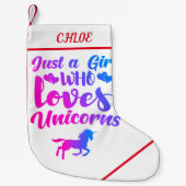 MEISJES / UNICORN CHRISTMAS STOCKING KLEINE KERSTSOK (Voorkant)