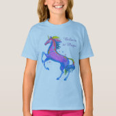 Meisjes Unicorn Long Slapeve T-Shirt (Voorkant)