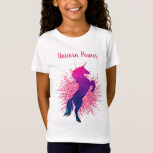 Meisjes "Unicorn Power" Unicorn & Glitter T-shirt