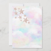 Meisjes unicorn thema verjaardag uitnodiging (Achterkant)