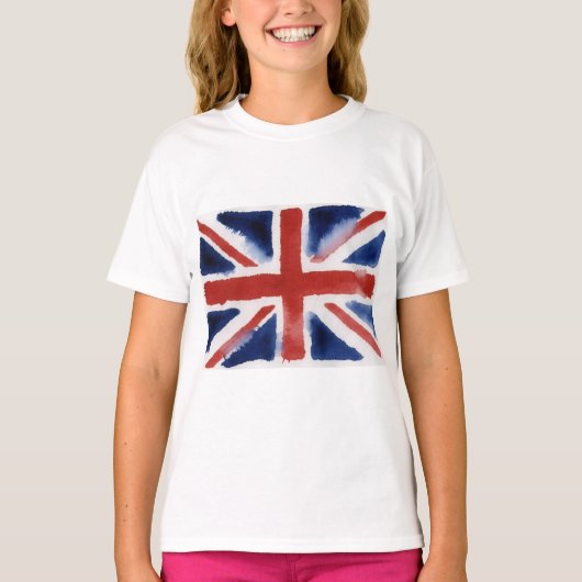 Meisjes union jack t-shirt (Voorkant)