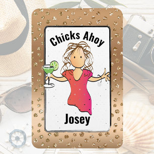Meisjes Vakantie Glam Grappig voor Haar Cruise Doo Magneet