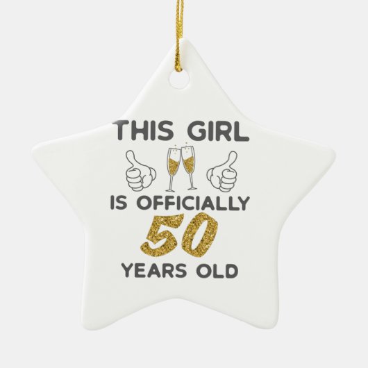 Meisjes van 50 jaar. 50 jaar. keramisch ornament (Voorkant)