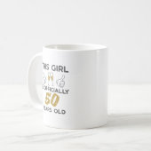 Meisjes van 50 jaar. 50 jaar. koffiemok (Voorkant links)