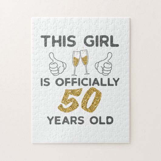 Meisjes van 50 jaar. 50 jaar. legpuzzel (Verticaal)