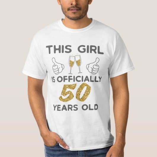 Meisjes van 50 jaar. 50 jaar. t-shirt (Voorkant)