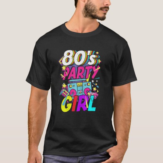 Meisjes van de 80ste-kinderkledij van de 80e-eeuw t-shirt (Voorkant)