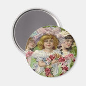 Meisjes van de  Decoratiedag Magneet (Voorkant / Achterkant)