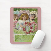 Meisjes van de  Decoratiedag Muismat (Met muis)