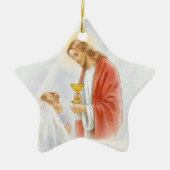 Meisjes van de eerste gemeenschap keramisch ornament (Voorkant)