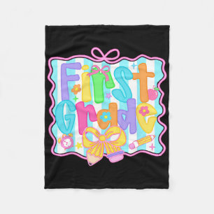 Meisjes van de eerste klas terug naar school Bow S Fleece Deken