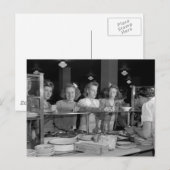 Meisjes van de middelbare school, jaren 1940 briefkaart (Voorkant / Achterkant)