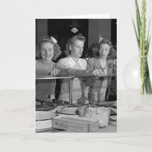 Meisjes van de middelbare school, jaren '40 kaart (Voorkant)