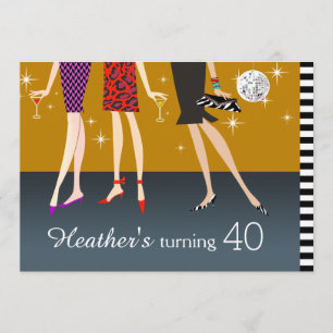 Meisjes van de mode Partij 40e verjaardag Kaart