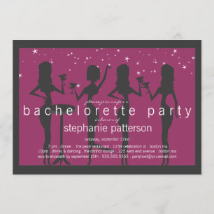 Meisjes van de moderne partij Cocktail Bachelorett Kaart