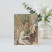 Meisjes van de piano Renoir Impressionist Painting Briefkaart (Staand voorkant)