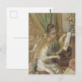 Meisjes van de piano Renoir Impressionist Painting Briefkaart (Voorkant / Achterkant)
